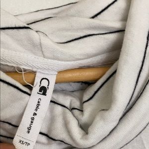 Cable and Gauge Turtleneck Striped Sweater